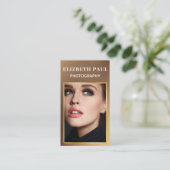 Carte De Visite Modern Bold Stylish Typographie Photographie code  (Debout devant)