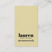 Carte De Visite Modern Bold Yellow Black Bold Bobby Pin Hair (Devant)