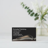 Carte De Visite Modern Book Publishing & Author Theme (Debout devant)