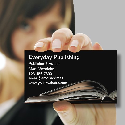 Carte De Visite Modern Book Publishing & Author Theme