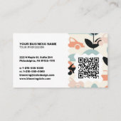Carte De Visite Modern Business Card – Qr code & logo (Dos)