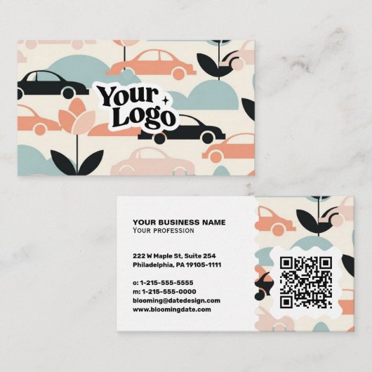 Carte De Visite Modern Business Card – Qr code & logo (Devant / Derrière)