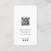 Carte De Visite Modern Business Card with Photo & Logo Custom (Dos)