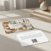 Carte De Visite  Modern Cabin Rental Property QR Code
