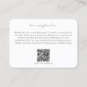 Carte De Visite  Modern Cabin Rental Property QR Code (Dos)