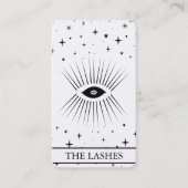 Carte De Visite Modern Celestial Eye Tarot Lashes Black  (Devant)