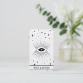 Carte De Visite Modern Celestial Eye Tarot Lashes Black  (Debout devant)