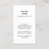 Carte De Visite Modern Celestial Meditation Mindfulness Life Coach (Dos)