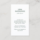 Carte De Visite Modern Celestial Reiki Master Healing Hands Green (Dos)