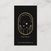 Carte De Visite Modern Celestial Reiki Practitioner Healing Hands  (Devant)