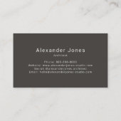 Carte De Visite Modern Charcoal & Cream Checkered Pattern (Dos)