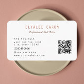 Carte De Visite Modern Chic Boho Manicurist Artist Nail Tech