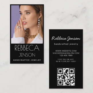 Carte De Visite Modern Chic Jewelry Designer Business Card