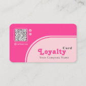 Carte De Visite Modern Chic Retro Groovy Pink Loyalty Card (Devant)