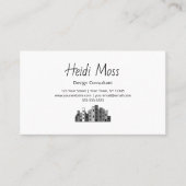 Carte De Visite Modern City Skyline Interior Design Consultant  (Devant)