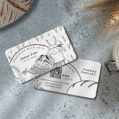 Carte De Visite Modern Clean Hand Sketch Sourdough Homemade Bread