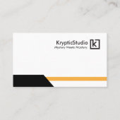 Carte De Visite Modern Clean White Bold Geometric KrypticStudio (Dos)