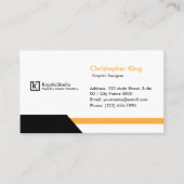 Carte De Visite Modern Clean White Bold Geometric KrypticStudio (Devant)