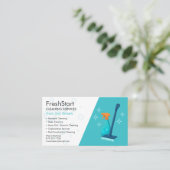 Carte De Visite Modern Cleaning Service Professional (Debout devant)
