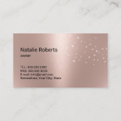 Carte De Visite Modern Cleaning Service Tropical Leaves Rose Gold (Dos)