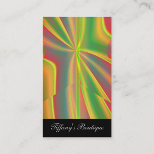 Carte De Visite Modern Color block metallic lemon neon green