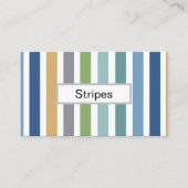 Carte De Visite Modern Colorful Coastal Beach Stripes (Devant)