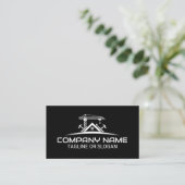 Carte De Visite Modern Construction Crane Hammer House Logo (Debout devant)