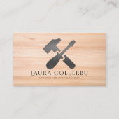 Carte De Visite Modern Construction Handyman Carpenter (Devant)