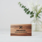 Carte De Visite Modern Construction Handyman Contractor Renovation (Debout devant)