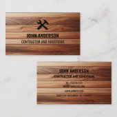Carte De Visite Modern Construction Handyman Contractor Renovation (Devant / Derrière)