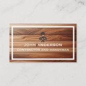 Carte De Visite Modern Construction Handyman Contractor Renovation (Devant)