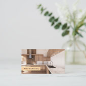Carte De Visite Modern Contractor - Sleek Kitchen & Construction (Debout devant)