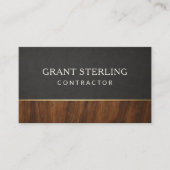 Carte De Visite Modern Contractor Wood Professional (Devant)