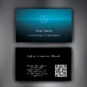 Carte De Visite Modern Cool Logo QR Code Technology Professional