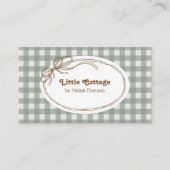 Carte De Visite Modern Cozy Minimalist Gingham Handmade Artisan  (Devant)