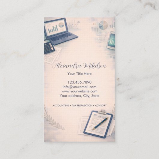 Carte De Visite Modern CPA Office  (Dos)