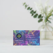 Carte De Visite  Modern Creative Pro– Neon Opal Gemstone Card (Debout devant)