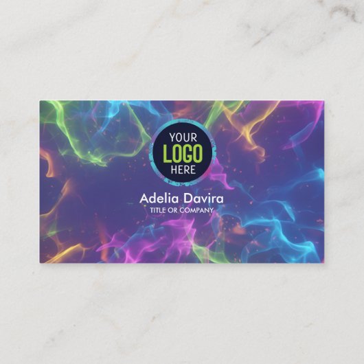 Carte De Visite  Modern Creative Pro– Neon Opal Gemstone Card (Dos)