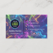 Carte De Visite  Modern Creative Pro– Neon Opal Gemstone Card (Devant)