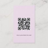 Carte De Visite Modern Custom logo Social Media QR code website  (Dos)
