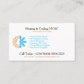 Carte De Visite Modern CUSTOMIZABLE Heating & Cooling (Devant)