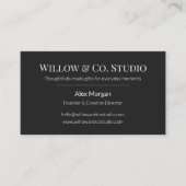 Carte De Visite Modern Dark Small (Devant)