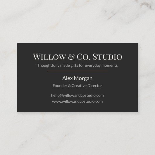 Carte De Visite Modern Dark Small (Devant)