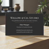 Carte De Visite Modern Dark Small