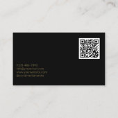 Carte De Visite Modern Deejay DJ Music Beat Professional QR Code (Dos)