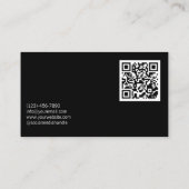 Carte De Visite Modern Deejay Music DJ Party Music Djing QR Code (Dos)