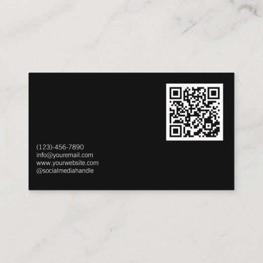 Carte De Visite Modern Deejay Music DJ Party Music Djing QR Code (Dos)