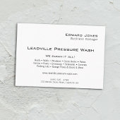 Carte De Visite Modern Deep Blue Power Pressure Wash