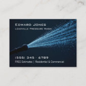 Carte De Visite Modern Deep Blue Power Pressure Wash (Devant)
