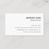 Carte De Visite Modern Deep Burgundy Pinstripe & White (Dos)